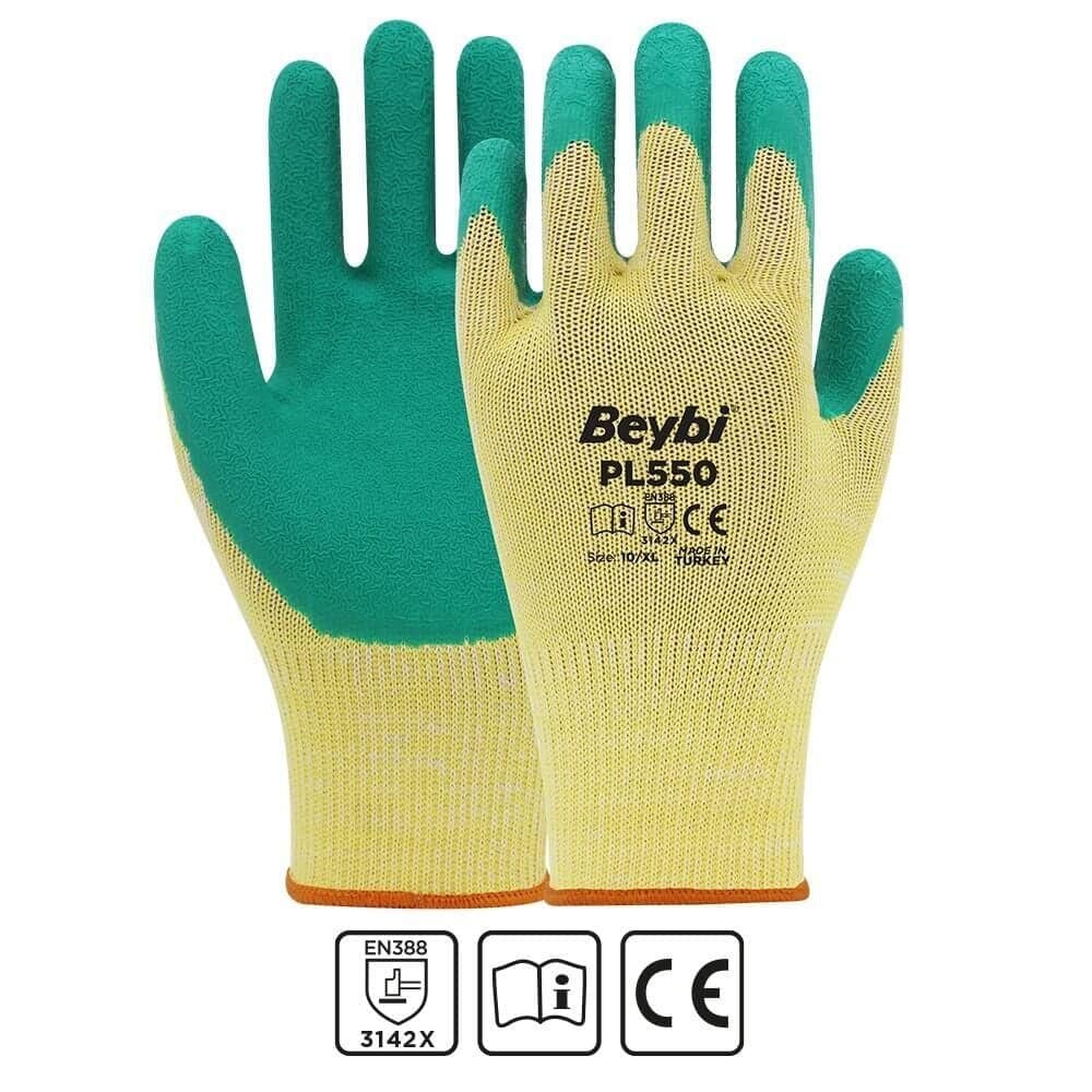 Kiekkd Beybi Polyester Örme Lateks Eldiven
