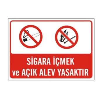 Tehlike Sigara İçmek Kibrit Taşımak Açık Alev Kesinlikle Yasaktır