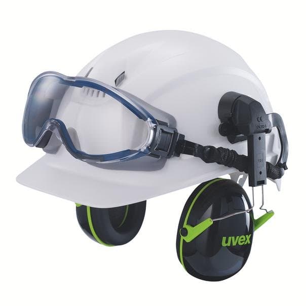 uvex ultrasonic geniş görüş gözlüğü (baretle birlikte)