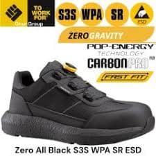 Toworkfor Zero All Black Fast Fit S3S ESD İş Güvenlik Ayakkabısı