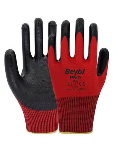 Beybi Polyester Örme Nitril Eldiven