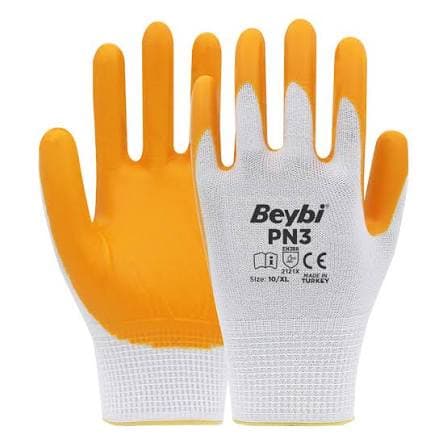 Beybi PN3 Polyester Örme Nitril İş Eldiveni
