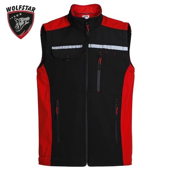 Wolfstar Kırmızı Softshell Yelek – Siyah