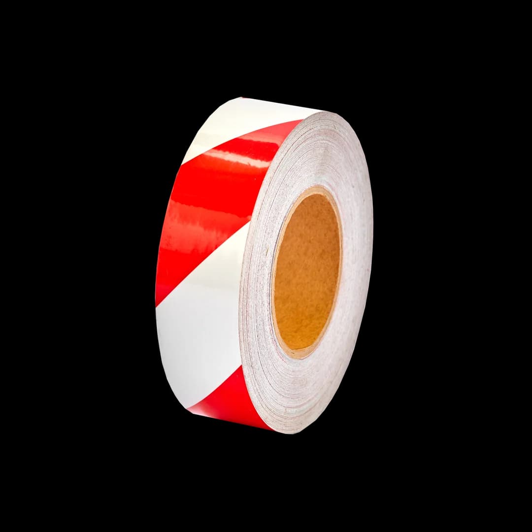 10 CM Kırmızı Beyaz Reflektif Bant